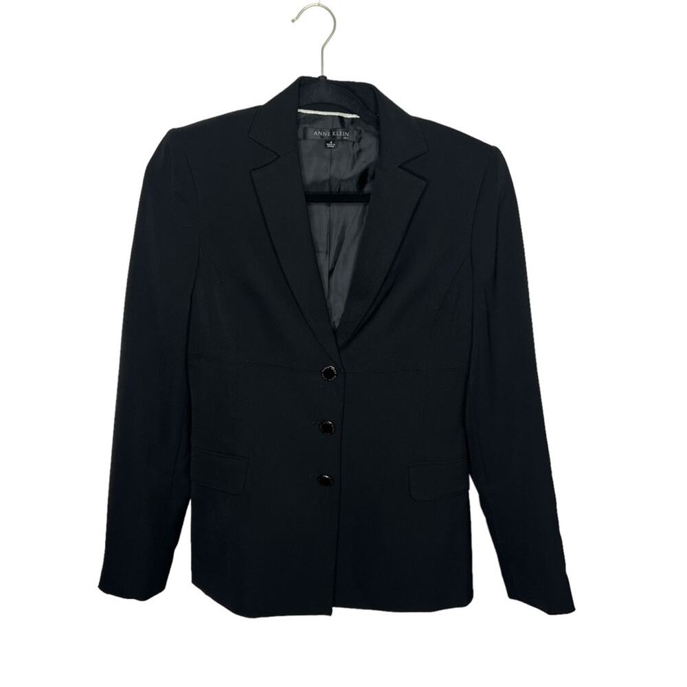 ANNE KLEIN / classic black structured blazer suit jacket / 4